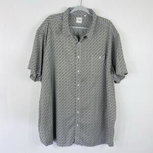 ROWM Button Shirt 4XB 4X Short Sleeve Pocket Casual Cotton Blend